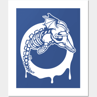 Reikland Undead Dolphins - White Design Posters and Art